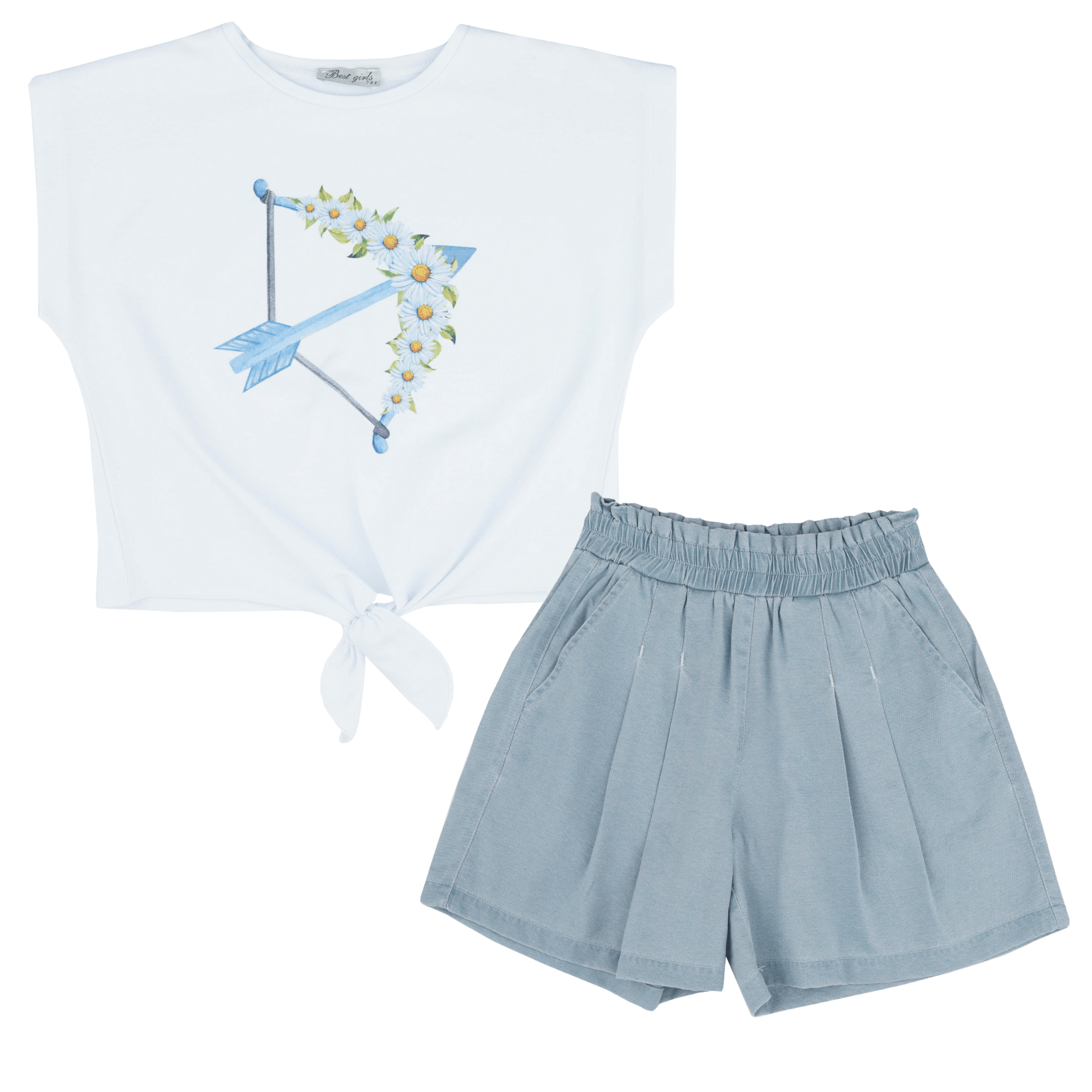 Arrow Flower Girls Casual Set – Stylish &amp; Comfortable Kids Outfit