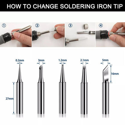90W Soldering Iron Kit Electronics Welding Irons Solder Tools Adjustable Wire UK