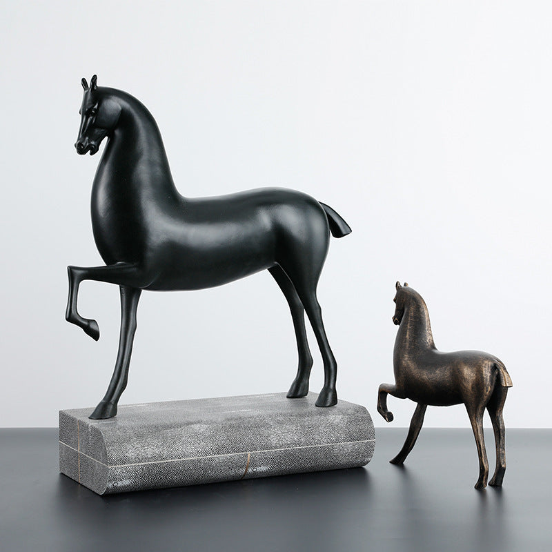 New Chinese Zen Horse Decoration Simple Porch Sitting Room Wine Cabinet Sample