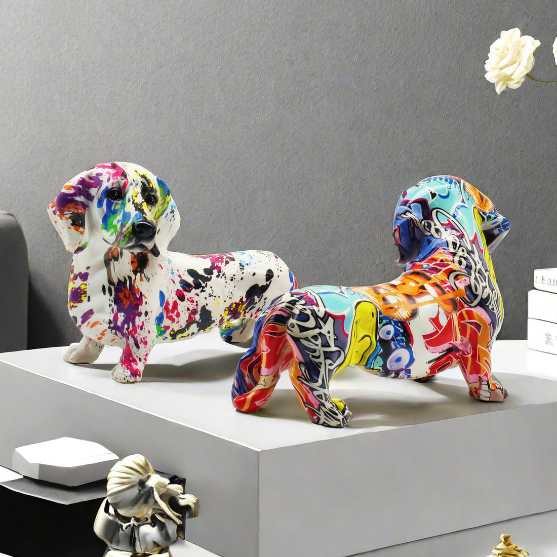 Creative Colorful Sausage Dog Decoration Home Hallway Living Room And Wine Cabinet Decorations