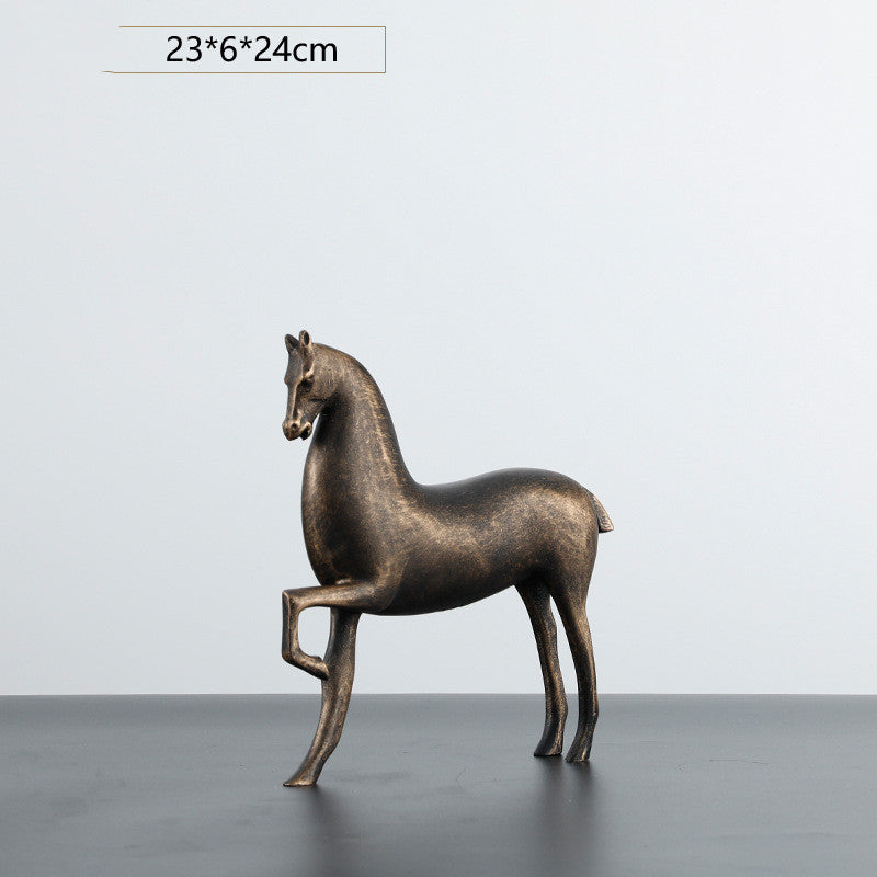 New Chinese Zen Horse Decoration Simple Porch Sitting Room Wine Cabinet Sample