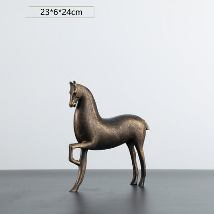 New Chinese Zen Horse Decoration Simple Porch Sitting Room Wine Cabinet Sample