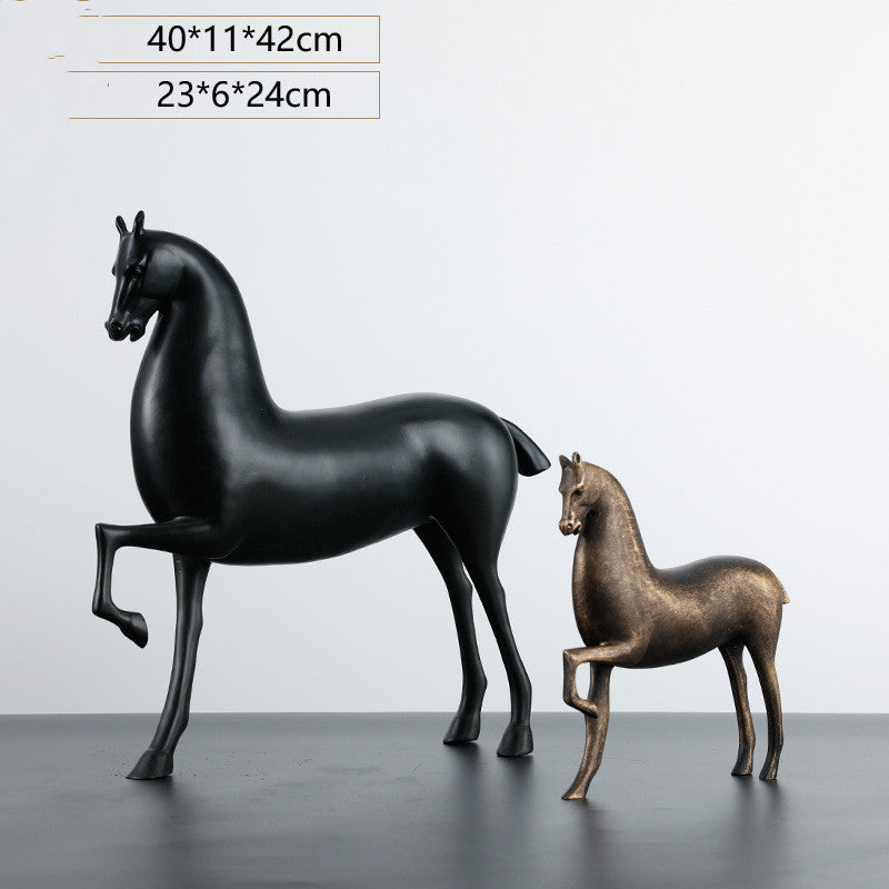 New Chinese Zen Horse Decoration Simple Porch Sitting Room Wine Cabinet Sample