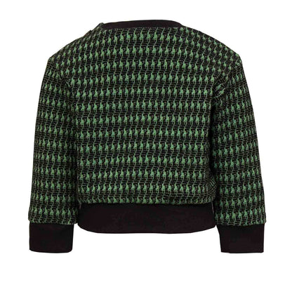 Black and green pied de poule 