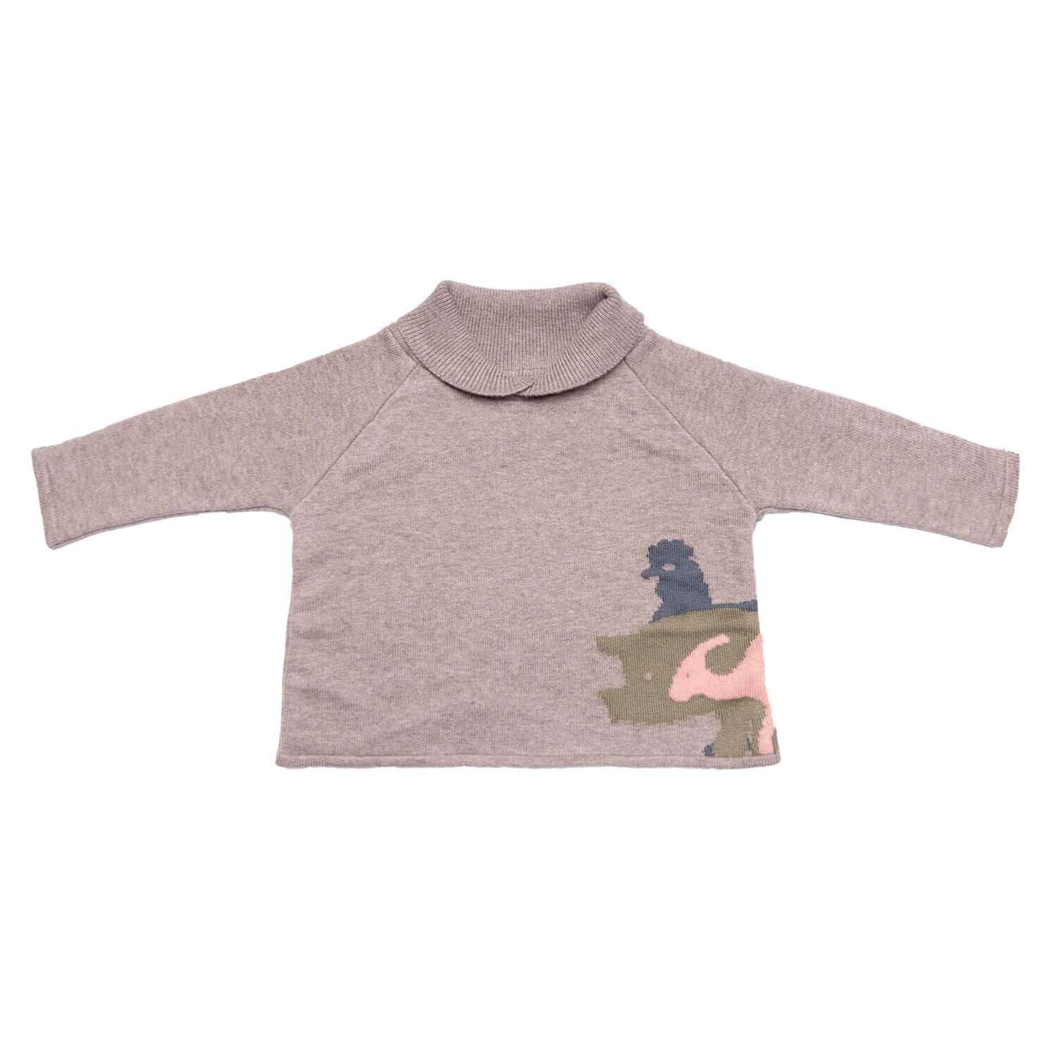 Beige Knitted Sweater for Baby – Soft &amp; Cozy Infant Wear