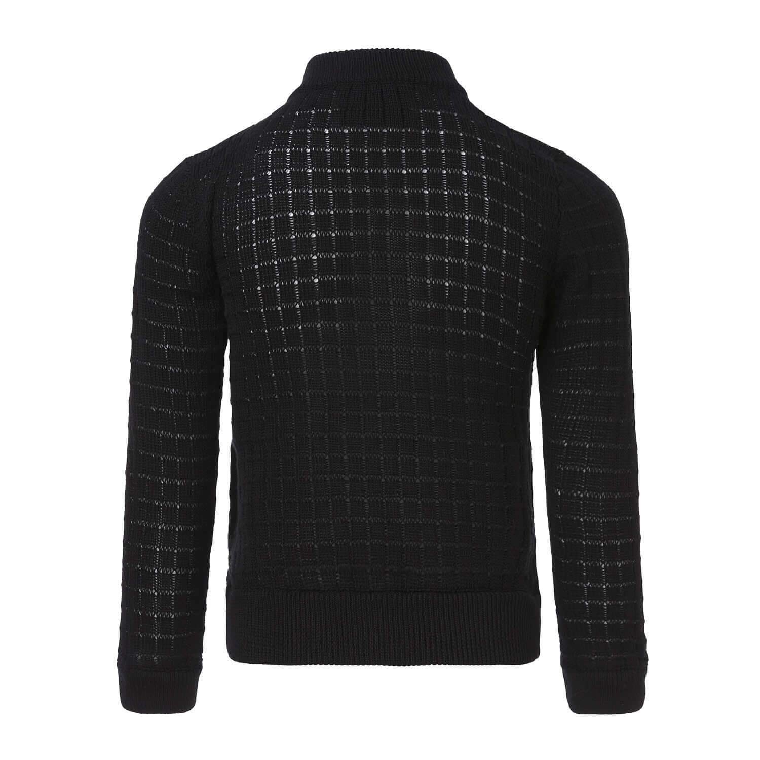 Balck Summer Cardigan with Front Buttons Fastening