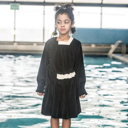 Black Velvet Dress for Girls – Elegant Party &amp; Occasion Outfit
