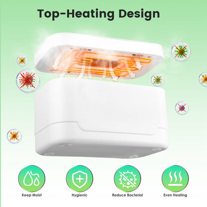 1Pc Baby Wipe Warmer With 3 Temperature Settings Type C Powered Baby Wet Wipes Dispenser With Night Light Large Capacity Diaper Wipe Warmer For Baby