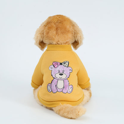 Dog Leisure Sweater Pet Multi-pattern Polyester Clothing
