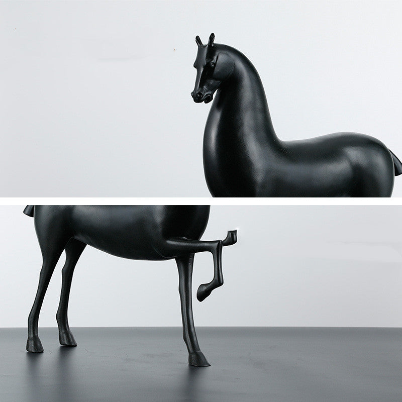 New Chinese Zen Horse Decoration Simple Porch Sitting Room Wine Cabinet Sample